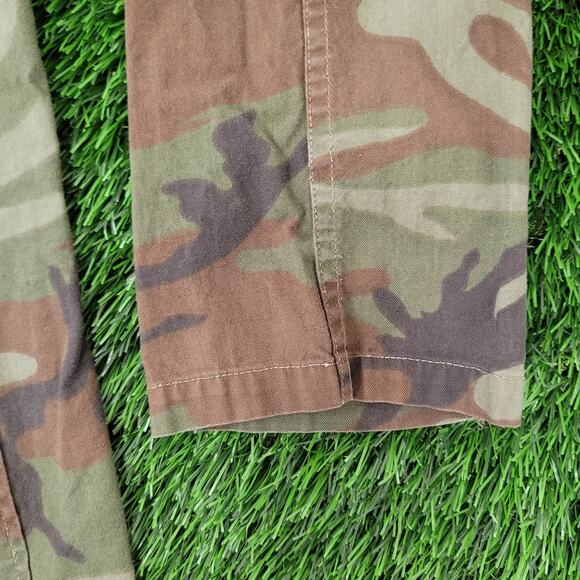 Vintage Y2K Military Camo Jacket Large 23x24 Brown Green - Picture 14 of 16